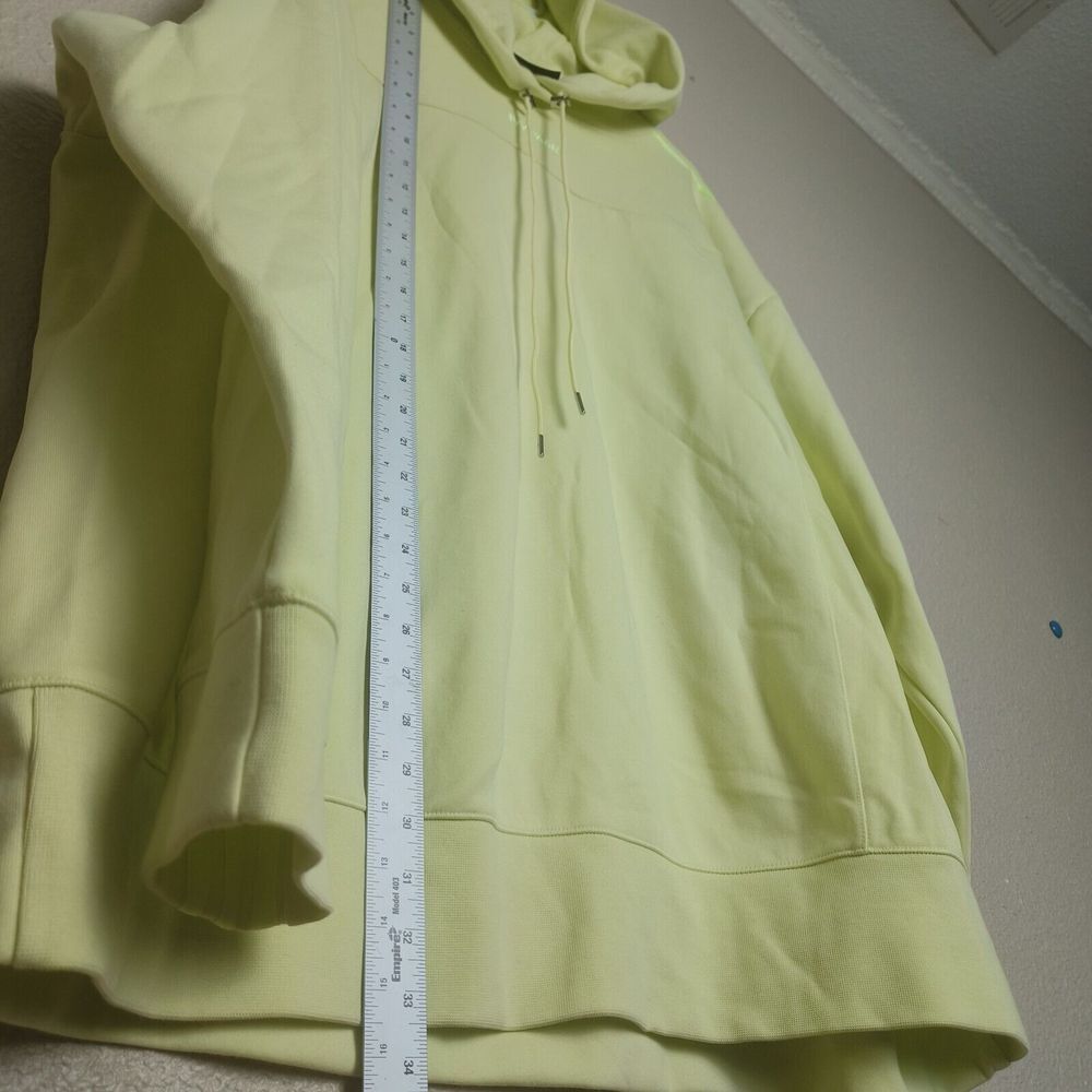 Adidas x Ivy Park Neon Semi Solar Yellow Oversized Hoodie GT9089 Mens Womens - Picture 3 of 10
